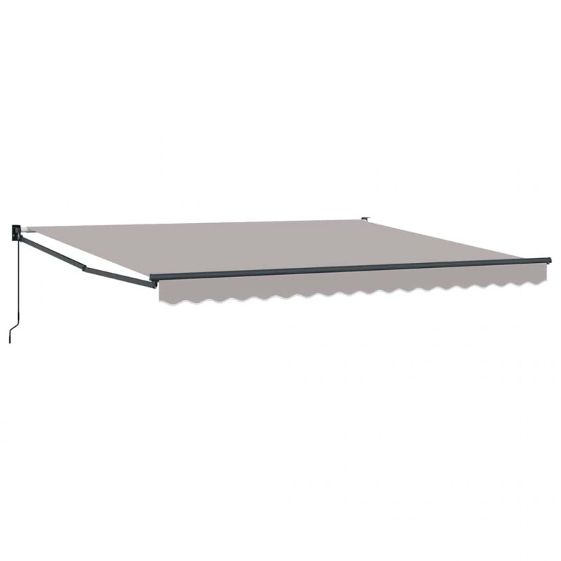 Markiza zwijana Jasnoszary 400 × 300 cm Poliester i aluminium