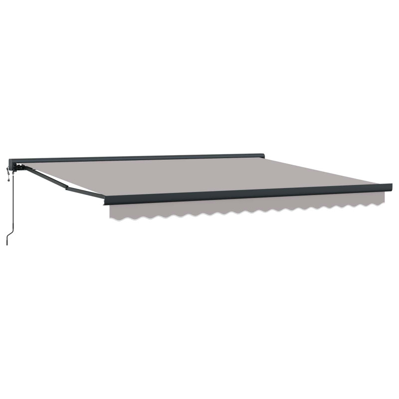 Markiza Jasnoszary 400 × 300 cm Poliester i aluminium