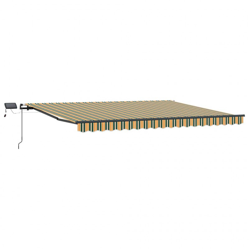 Markiza zwijana Zielony i żółty 400 ×300 cm tkanina