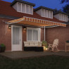 Markiza zwijana Ze LED Lights Żółty i pomarańczowy 400 × 350 cm