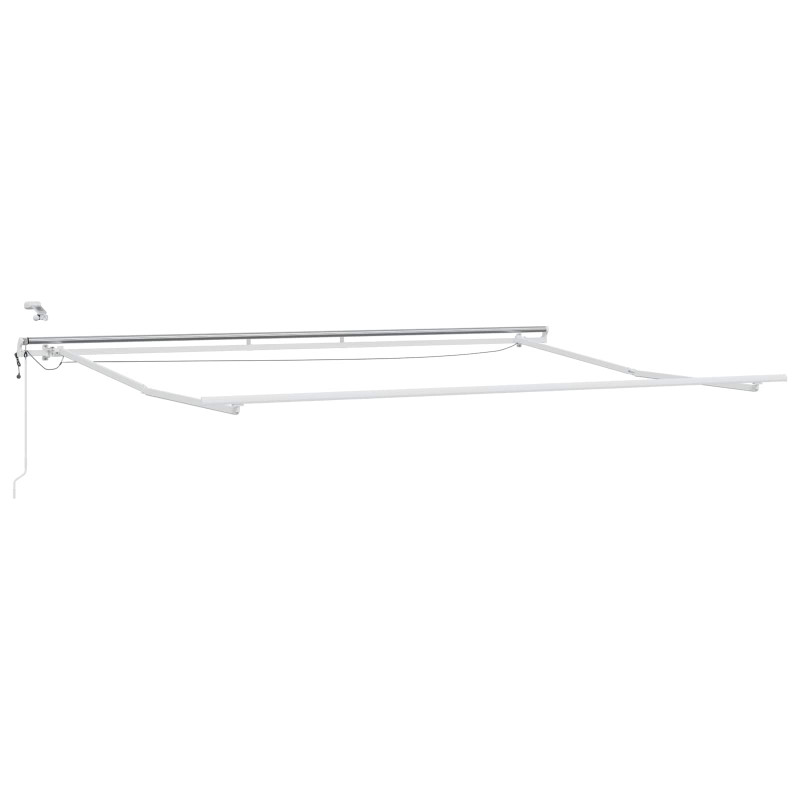 Markiza zwijana Ze LED Lights Żółty i pomarańczowy 400 × 350 cm