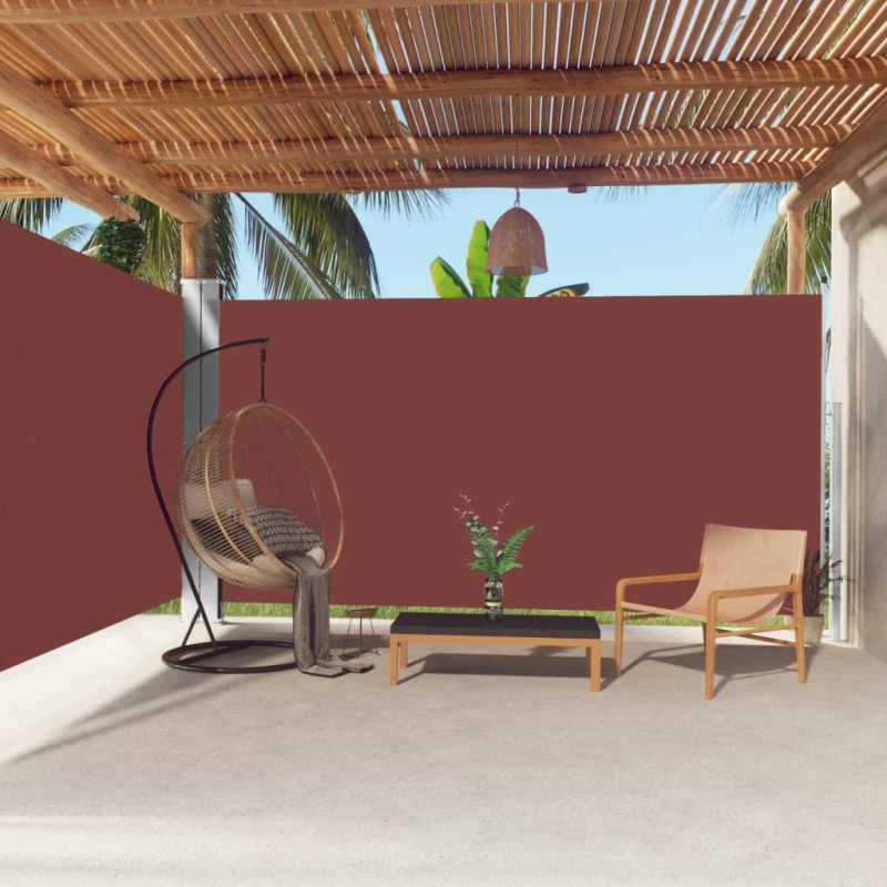 Zwijana markiza boczna, brązowa, 200 x 600 cm
