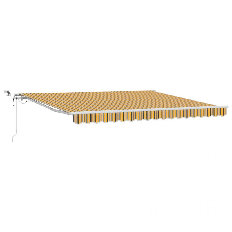 Markiza zwijana Wielokolorowe 400 × 350 cm Poliester i Metal