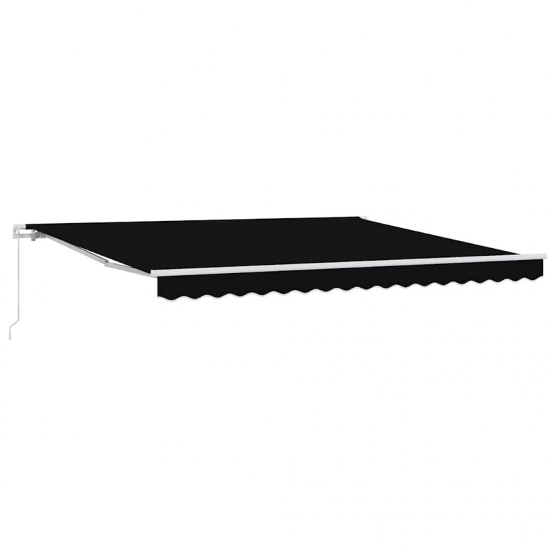 Markiza zwijana Czarny 400 × 350 cm Poliester i aluminium