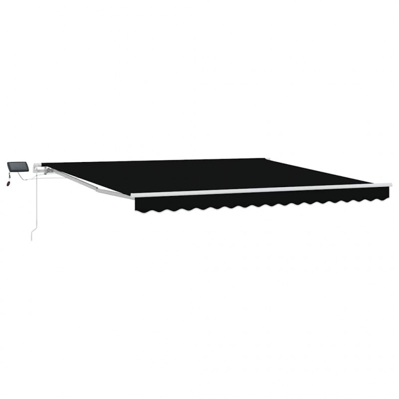 Markiza zwijana Czarny 400 × 300 cm Tkanina i Stal