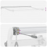 Markiza zwijana Czarny 400 × 350 cm Poliester i Metal