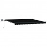 Markiza zwijana Ze LED Lights Czarny 400 × 350 cm tkanina