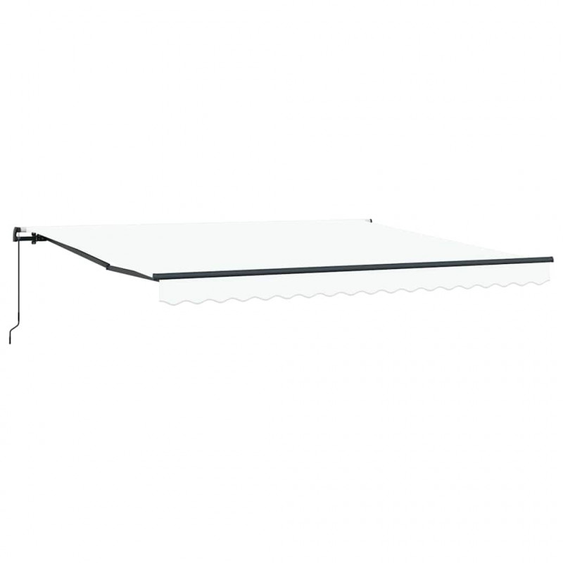 Markiza zwijana Biały 400 × 350 cm Poliester i Stal