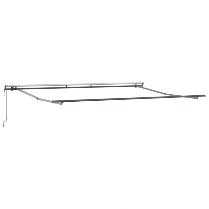 Markiza zwijana Biały 400 × 350 cm Tkanina i aluminium