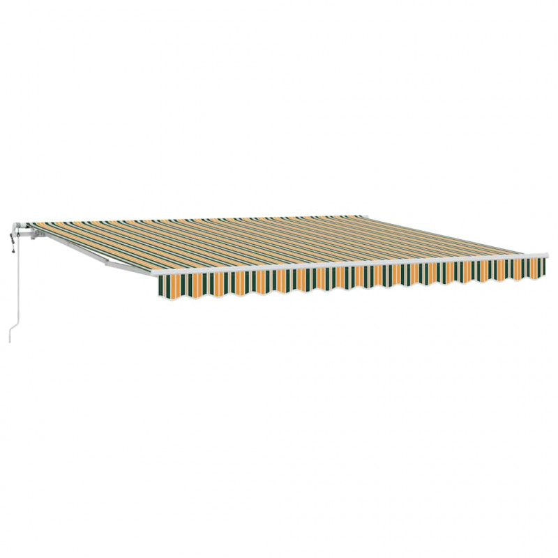 Elektryczna Rozkładana Markiza Zielony i żółty 400 × 350 cm