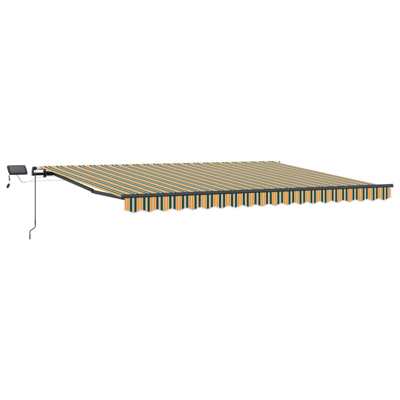 Markiza zwijana Zielony i żółty 400 × 350 cm tkanina
