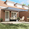 Rama markizy Niebieski i biały 450 × 300 cm