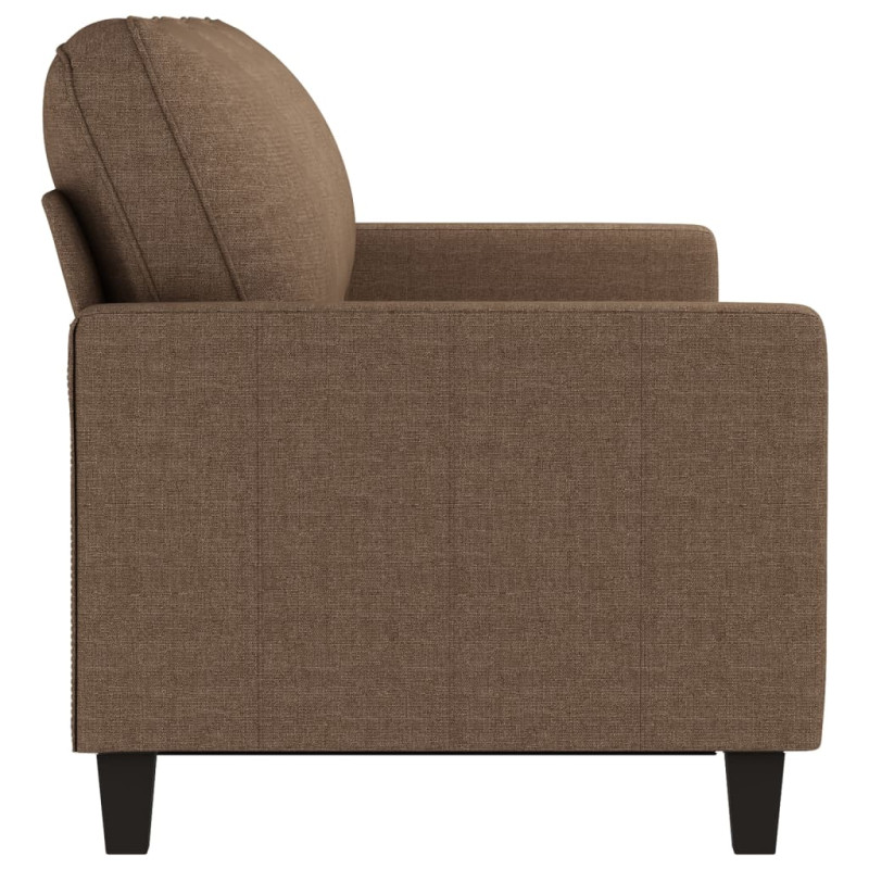 Sofa 3-osobowa, brązowa, 180 cm, tapicerowana tkaniną