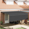 Markiza zwijana Antracyt 450 × 300 cm Poliester i aluminium