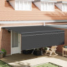 Markiza zwijana Antracyt 450 × 350 cm Poliester i aluminium