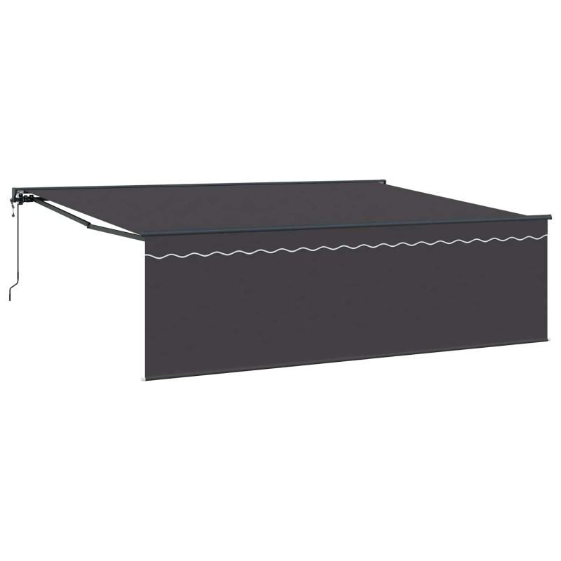 Markiza zwijana Antracyt 450 × 350 cm Poliester i aluminium