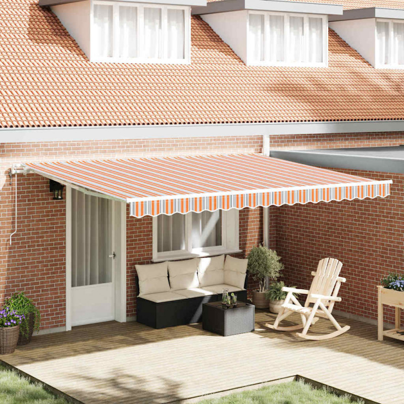 Elektryczna Rozkładana Markiza Wielokolorowe 450 × 300 cm