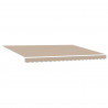 Tkanina Zadaszenia z Beżowy 450 × 300 cm Poliester