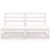 2-osobowa sofa ogrodowa, biała, lite drewno sosnowe