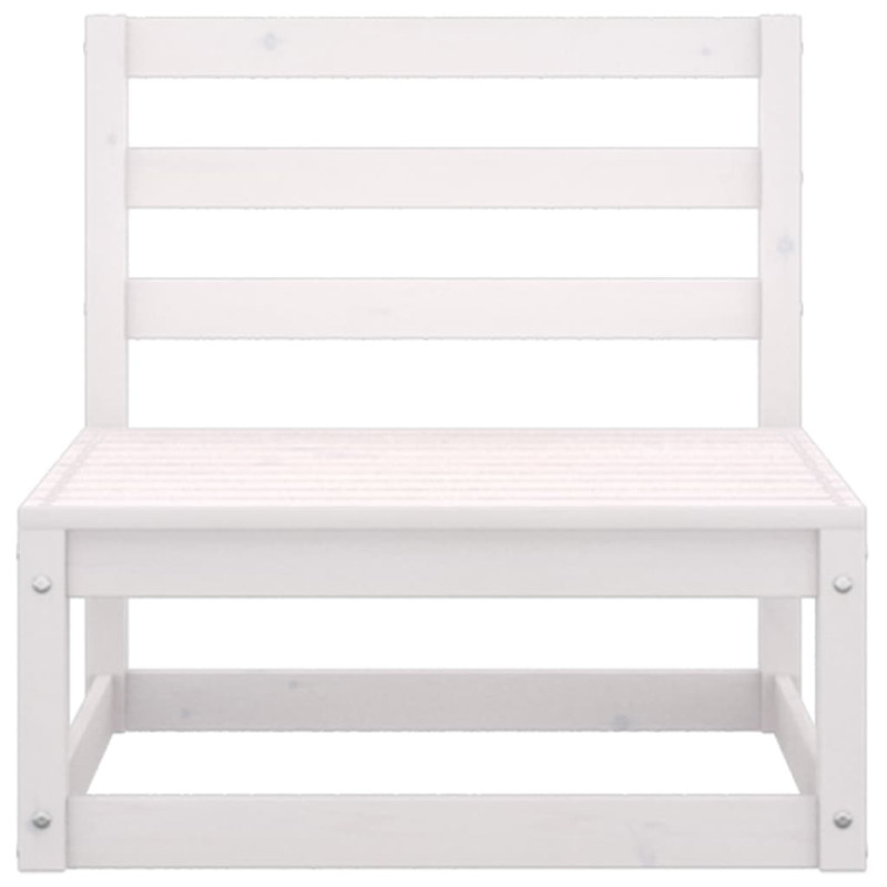 2-osobowa sofa ogrodowa, biała, lite drewno sosnowe