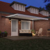 Markiza zwijana Ze LED Lights Biały 450 ×300 cm tkanina