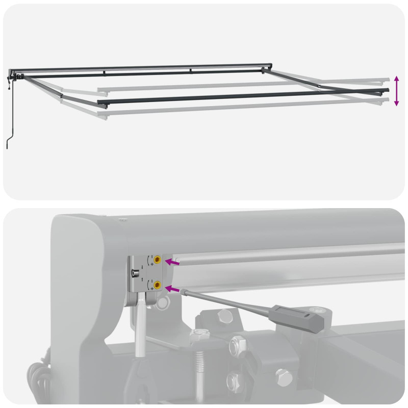 Rama markizy Biały 450 × 300 cm Poliester z powłoką PU