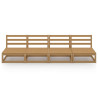 4-osobowa sofa ogrodowa, miodowy brąz, lite drewno sosnowe