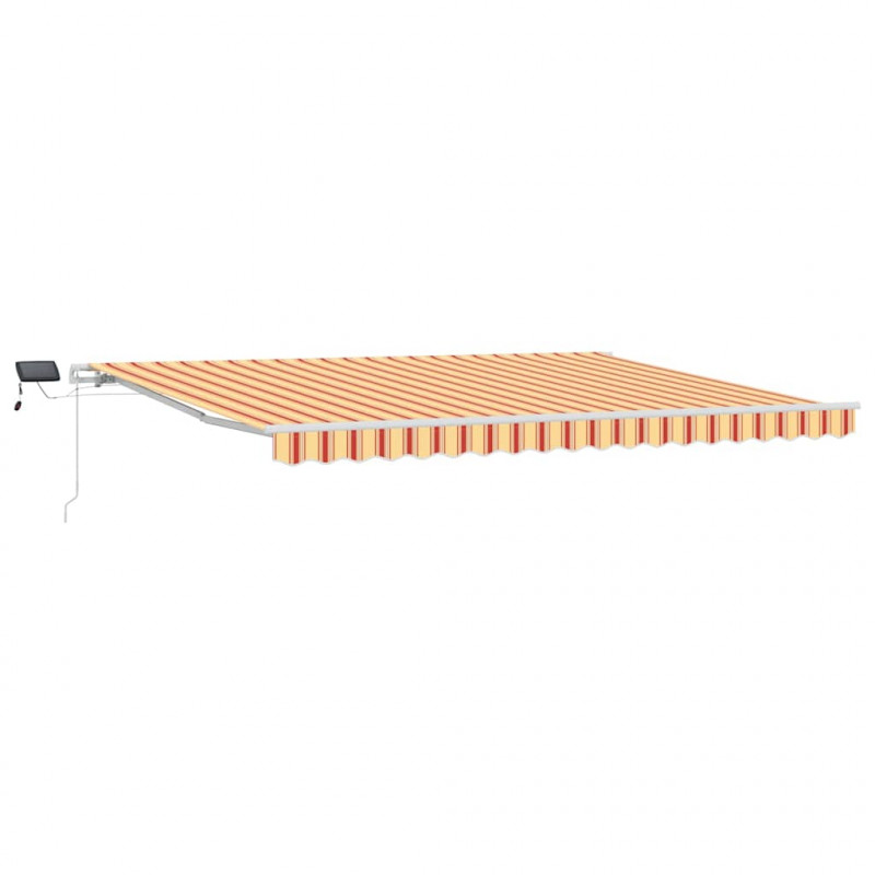 Markiza zwijana Ze LED Lights Żółty i pomarańczowy 450 × 350 cm