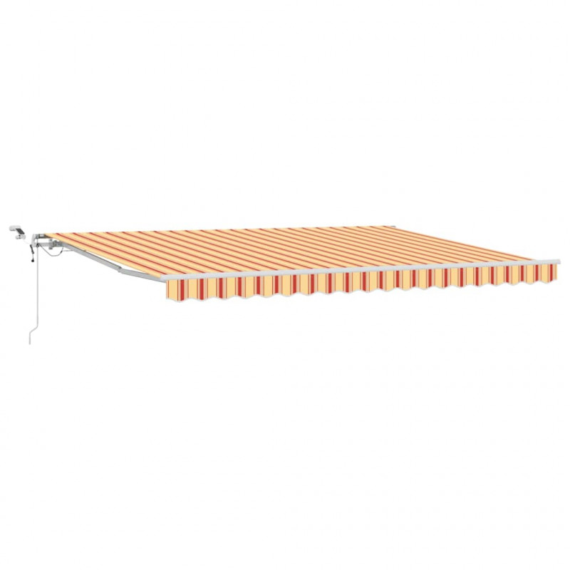 Markiza zwijana Ze LED Lights Żółty i pomarańczowy 450 × 350 cm