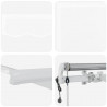 Elektryczna Rozkładana Markiza Biały 450 × 350 cm