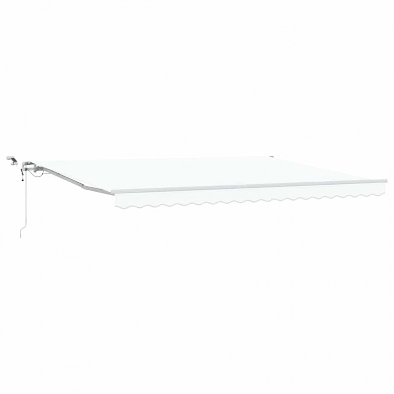 Markiza zwijana Biały 450 × 350 cm Poliester i Metal