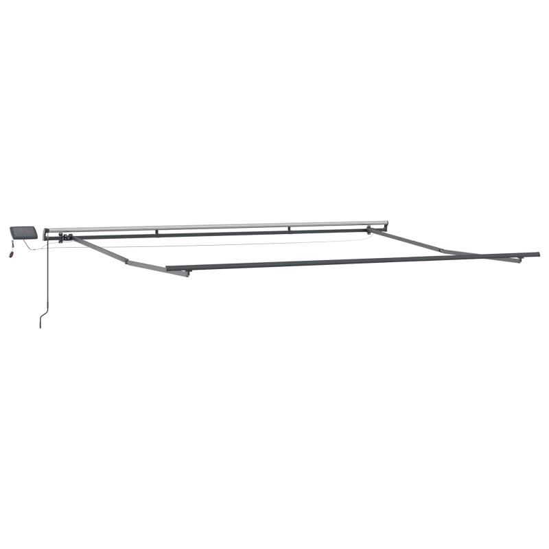 Markiza zwijana Ze LED Lights Biały 450 ×350 cm tkanina