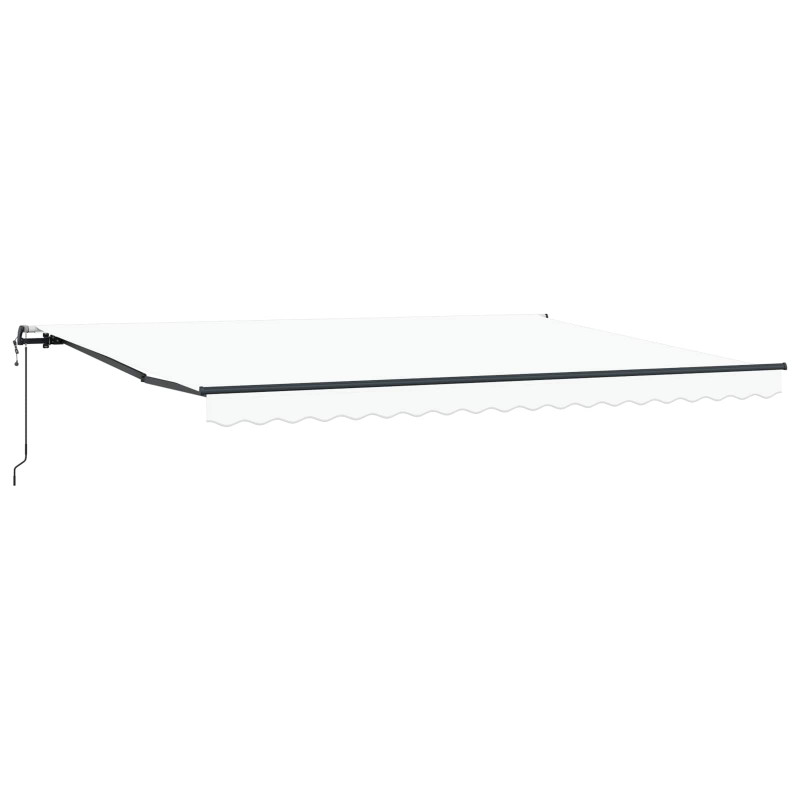 Markiza zwijana Biały 450 × 350 cm Tkanina i aluminium