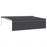 Markiza zwijana Antracyt 500 × 300 cm Poliester i aluminium