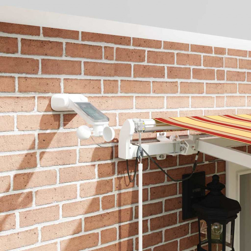 Markiza zwijana Ze LED Lights Żółty i pomarańczowy 500 × 300 cm