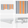 Markiza Wielokolorowe 500 x 300 x 165 cm Poliester i Metal