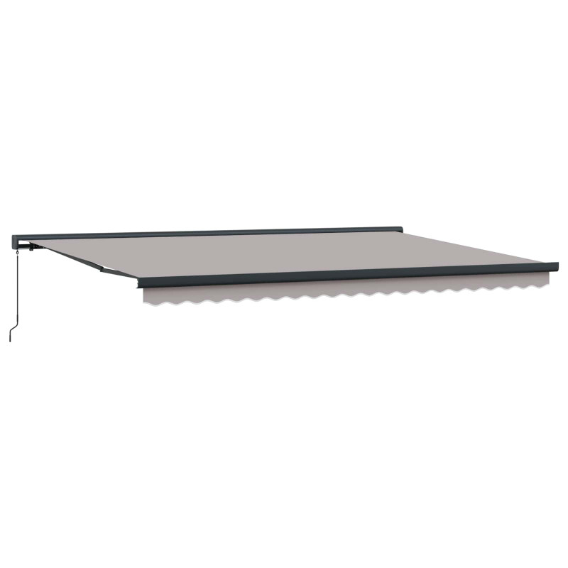Markiza zwijana Jasnoszary 500 × 300 cm Tkanina i Metal