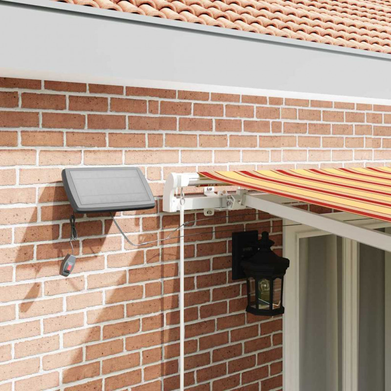 Markiza zwijana Ze LED Lights Żółty i pomarańczowy 500 × 350 cm