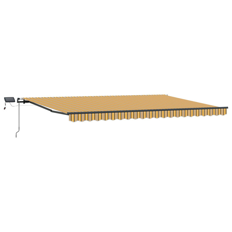 Markiza zwijana Ze LED Lights Wielokolorowe 500 ×350 cm tkanina
