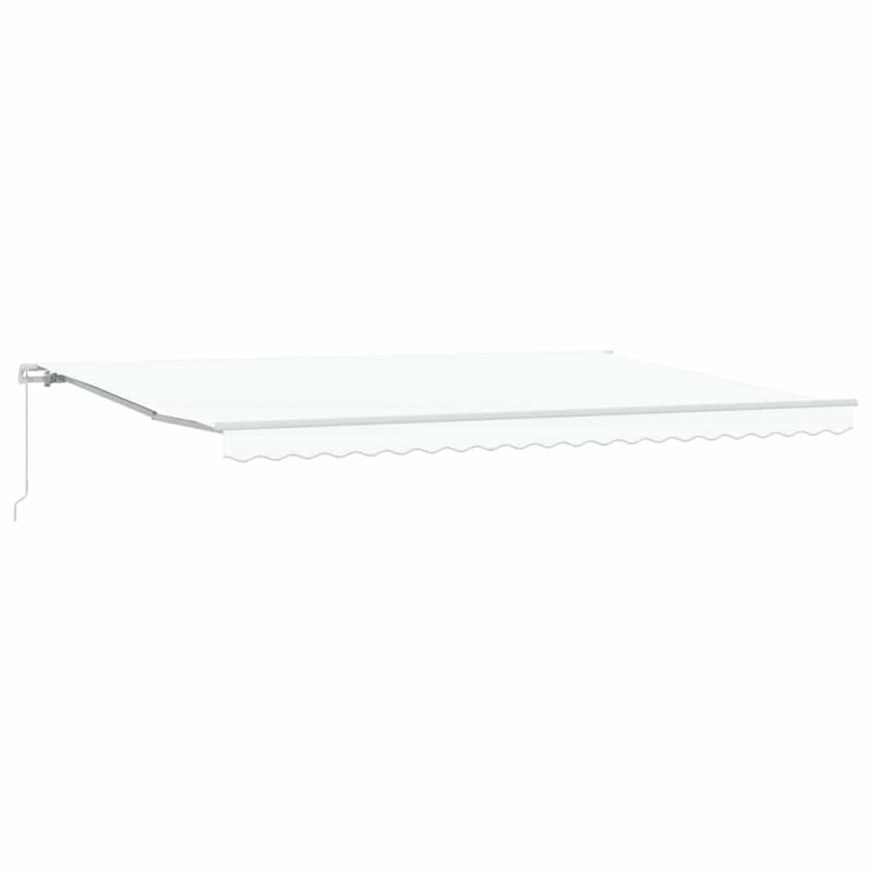 Markiza zwijana Biały 500 × 350 cm Poliester i aluminium