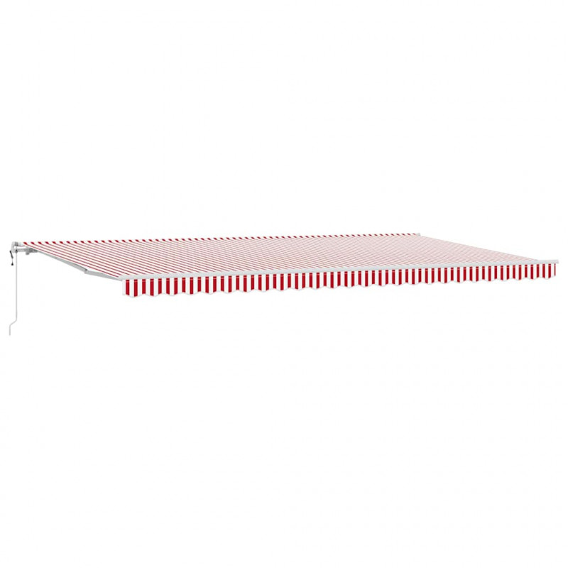 Elektryczna Rozkładana Markiza Czerwony i Biały 600 × 300 cm