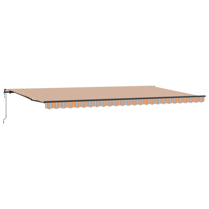 Markiza zwijana Wielokolorowe 600 × 300 cm Tkanina i aluminium