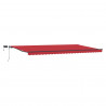 Markiza zwijana Ze LED Lights Czerwony 600 ×300 cm tkanina