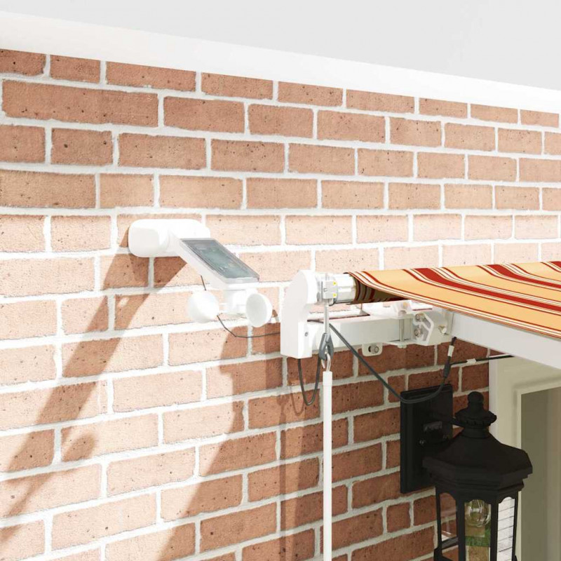 Markiza zwijana Ze LED Lights Żółty i pomarańczowy 600 × 350 cm