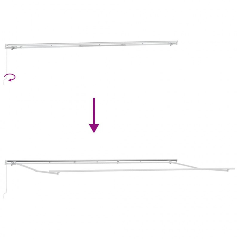 Markiza zwijana Wielokolorowe 600 × 350 cm