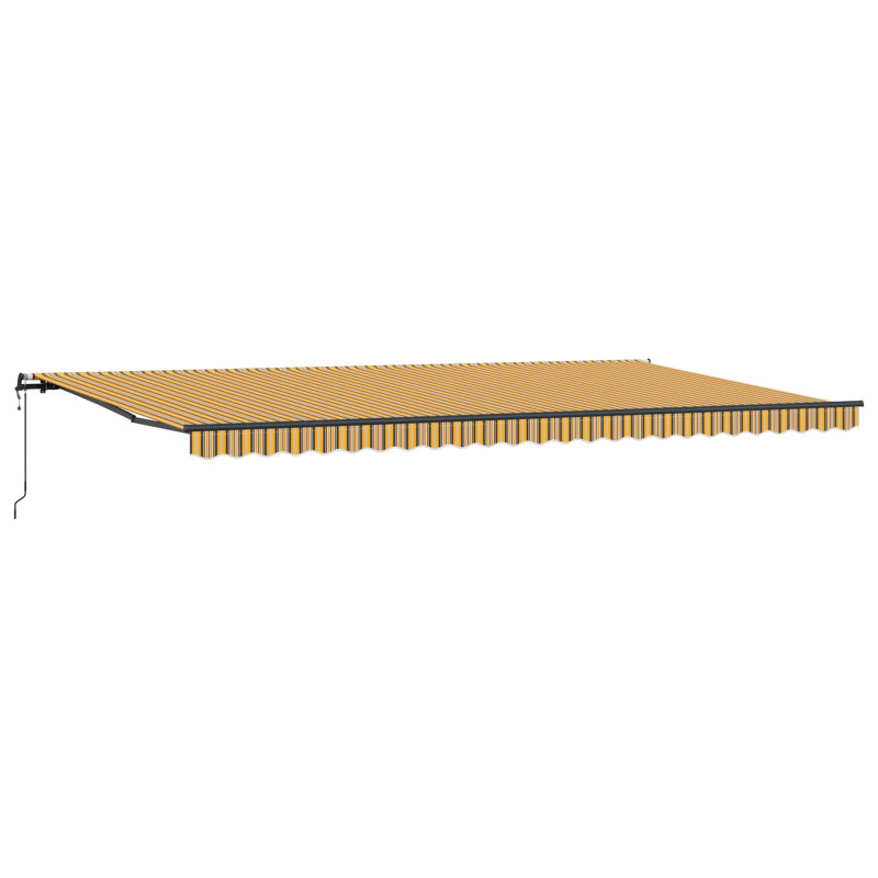 Markiza zwijana Wielokolorowe 600 × 350 cm Tkanina i aluminium