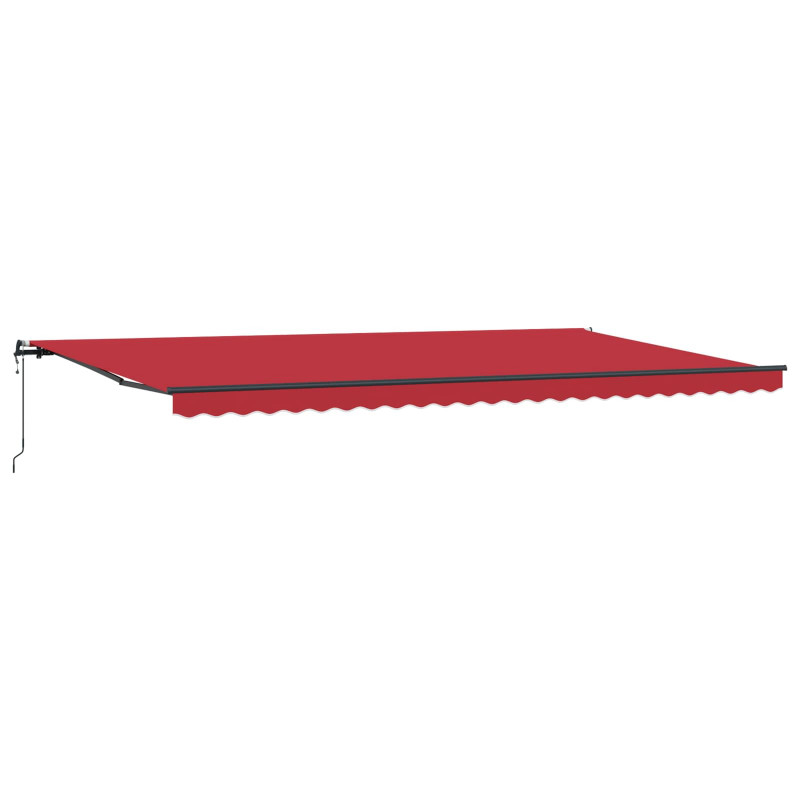 Markiza zwijana Czerwony 600 × 350 cm Tkanina i aluminium