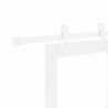 Drzwi przesuwne Biały 78 x 232 cm Lite drewno sosnowe i szkło