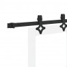 Drzwi przesuwne Biały 78 x 232 cm Lite drewno sosnowe i szkło