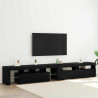 Szafka pod telewizor 3 pcs Czarny Dąb 260 x 37 x 40 cm
